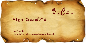 Vigh Csanád névjegykártya